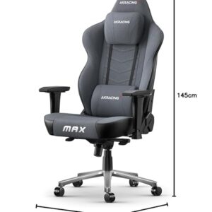 AKRACING Master Max Aerotex : Chaise de Jeu Gris en Similicuir