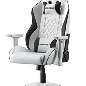 AKRacing California : Siège de Jeu PC Capitonné Noir et Blanc