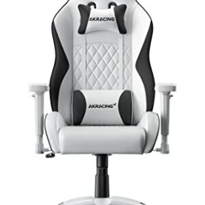 AKRacing California : Siège de Jeu PC Capitonné Noir et Blanc