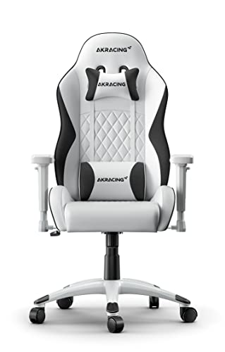 AKRacing California : Siège de Jeu PC Capitonné Noir et Blanc