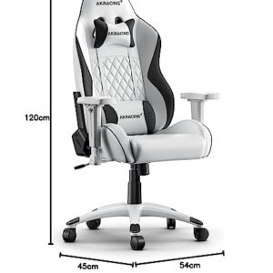 AKRacing California : Siège de Jeu PC Capitonné Noir et Blanc