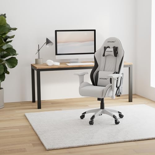 AKRacing California : Siège de Jeu PC Capitonné Noir et Blanc