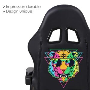 Amstrad AMS-900-LED-TIGER : Fauteuil Gaming Noir et Gris avec Éclairage LED