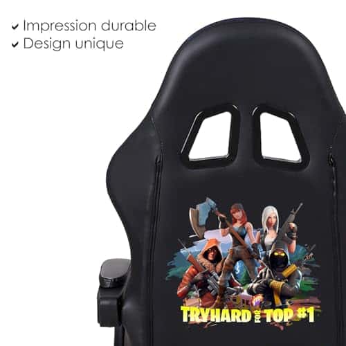 Amstrad AMS-900-LED-TOP1 : Fauteuil Gaming Noir et Gris avec Éclairage LED