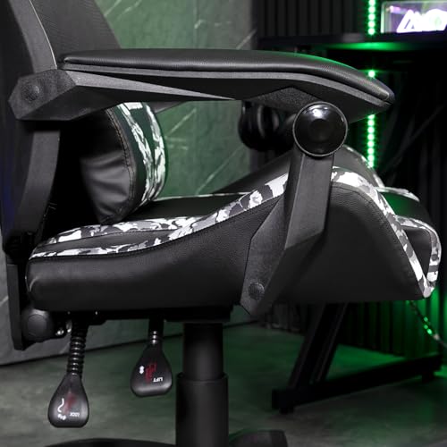 Amstrad AMS-Sniper : Fauteuil Gamer Noir et Camouflage Respirant