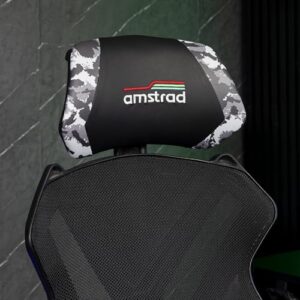 Amstrad AMS-Sniper : Fauteuil Gamer Noir et Camouflage Respirant
