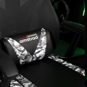 Amstrad AMS-Sniper : Fauteuil Gamer Noir et Camouflage Respirant