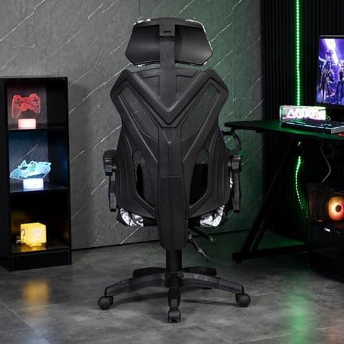 Amstrad AMS-Sniper : Fauteuil Gamer Noir et Camouflage Respirant