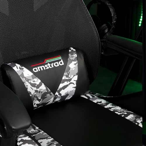Amstrad AMS-Sniper : Fauteuil Gamer Noir et Camouflage Respirant