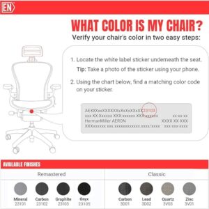 Appui-tête Engineered Now pour Chaise Herman Miller Aeron H3 Graphite