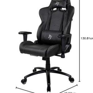 Arozzi Inizio Chaise de Bureau Ergonomique Noir et Gris avec Support Lombaire