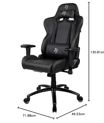 Arozzi Inizio Chaise de Bureau Ergonomique Noir et Gris avec Support Lombaire