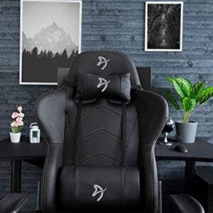 Arozzi Inizio Chaise de Bureau Ergonomique Noir et Gris avec Support Lombaire