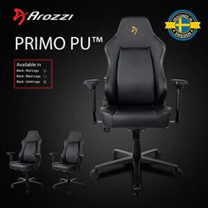 Arozzi Primo Noir PU avec Logo Doré – Chaise de jeu ergonomique