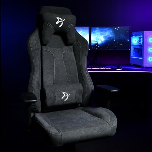 Arozzi Vernazza Gaming Chair – Dark Grey Fabric Seat