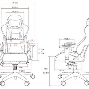 Arozzi Verona V2 Pro Fauteuil en Faux Cuir Carbone Noir 47×52,5×135 cm