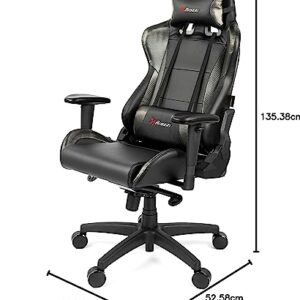 Arozzi Verona V2 Pro Fauteuil en Faux Cuir Carbone Noir 47×52,5×135 cm