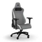 Corsair TC200 Fauteuil Gaming Standard en Tissu Doux Gris Clair/Blanc