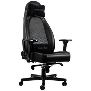 noblechairs ICON Chaise de Gaming en Cuir Synthétique – Noir/Bleu