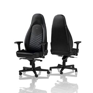noblechairs ICON Chaise de Gaming en Cuir Synthétique – Noir/Bleu