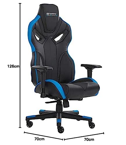 Chaise Gaming Sandberg Voodoo Noir/Bleu – Confort et Style