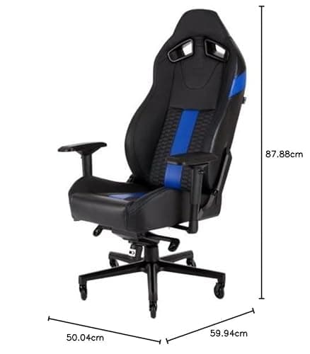 Fauteuil Gaming T2 Road Warrior Ergonomique Noir/Bleu – Montage Facile, Accoudoirs 4D