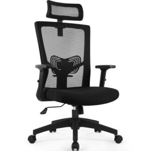 Chaise Bureau Ergonomique Daccormax avec Accoudoirs et Appui-Tête Ajustable