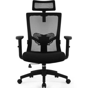 Chaise Bureau Ergonomique Daccormax avec Accoudoirs et Appui-Tête Ajustable