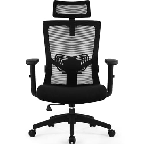 Chaise Bureau Ergonomique Daccormax avec Accoudoirs et Appui-Tête Ajustable