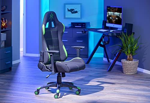 Chaise Ergonomique Inter Link Gaming Noir et Vert pour Bureau