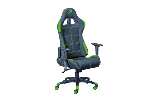 Chaise Ergonomique Inter Link Gaming Noir et Vert pour Bureau