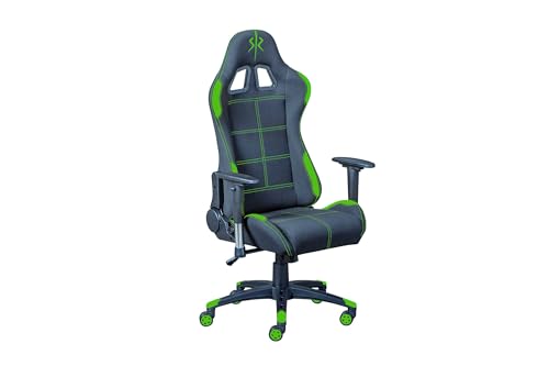 Chaise Ergonomique Inter Link Gaming Noir et Vert pour Bureau