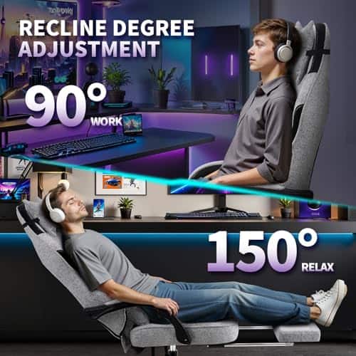 Chaise Ergonomique SITMOD avec Repose-Pieds pour Gaming et Bureau