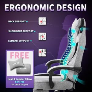 Chaise Ergonomique SITMOD avec Repose-Pieds pour Gaming et Bureau