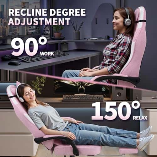 Chaise Ergonomique SITMOD pour Adultes avec Repose-Pieds et Dossier Réglable