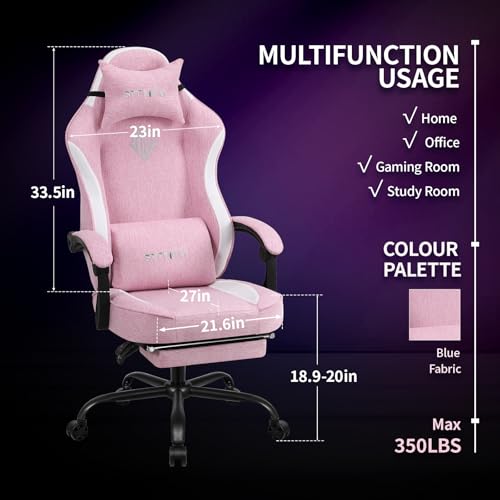 Chaise Ergonomique SITMOD pour Adultes avec Repose-Pieds et Dossier Réglable