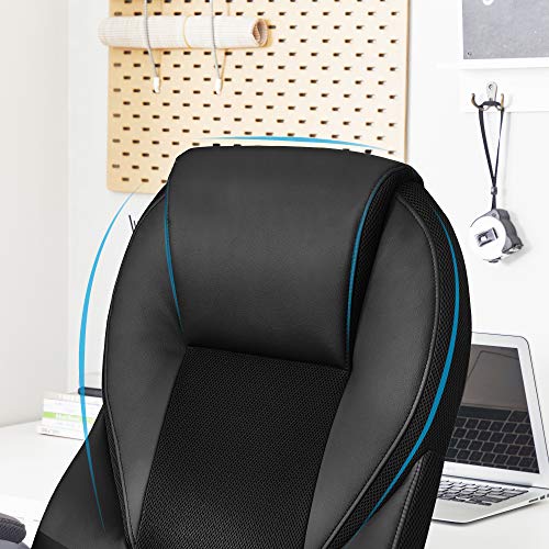 Chaise Ergonomique SONGMICS OBG22B pour Bureau et Gaming, Noir 73x70x122 cm