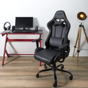 Chaise Gamer HOME DECO FACTORY HD7100 en Métal Noir – 60×125-133×69