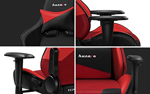 Chaise Gamer Huzaro Force 6.2 – Ergonomique, Réglable, Tissu HD, Rouge