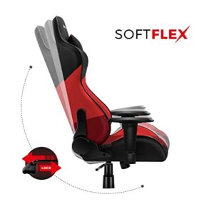 Chaise Gamer Huzaro Force 6.2 – Ergonomique, Réglable, Tissu HD, Rouge