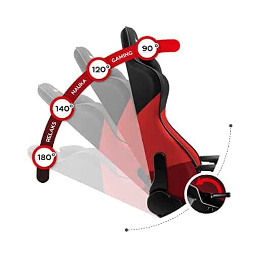 Chaise Gamer Huzaro Force 6.2 – Ergonomique, Réglable, Tissu HD, Rouge