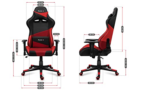 Chaise Gamer Huzaro Force 6.2 – Ergonomique, Réglable, Tissu HD, Rouge