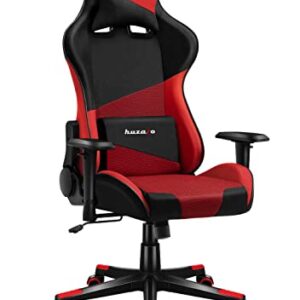 Chaise Gamer Huzaro Force 6.2 – Ergonomique, Réglable, Tissu HD, Rouge