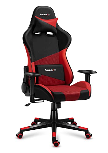 Chaise Gamer Huzaro Force 6.2 – Ergonomique, Réglable, Tissu HD, Rouge