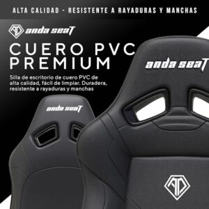 Chaise Gaming Anda Seat Dark Demon Dragon en Cuir Noir avec Accoudoirs 4D