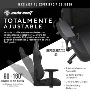 Chaise Gaming Anda Seat Dark Demon Dragon en Cuir Noir avec Accoudoirs 4D