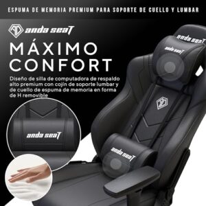 Chaise Gaming Anda Seat Dark Demon Dragon en Cuir Noir avec Accoudoirs 4D