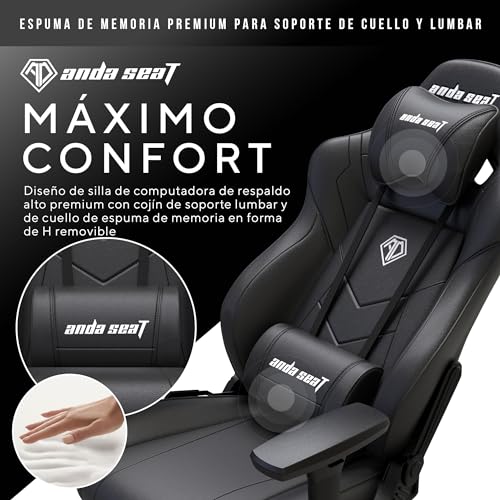 Chaise Gaming Anda Seat Dark Demon Dragon en Cuir Noir avec Accoudoirs 4D