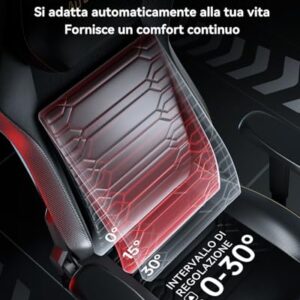 Chaise Gaming AutoFull M5 Ergonomique avec Support Lombaire et Repose-Pieds Noir