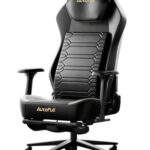 Chaise Gaming AutoFull M5 Ergonomique avec Support Lombaire et Repose-Pieds Noir